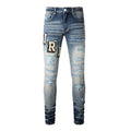 AMIRI MA Varsity Jeans back pocket detail