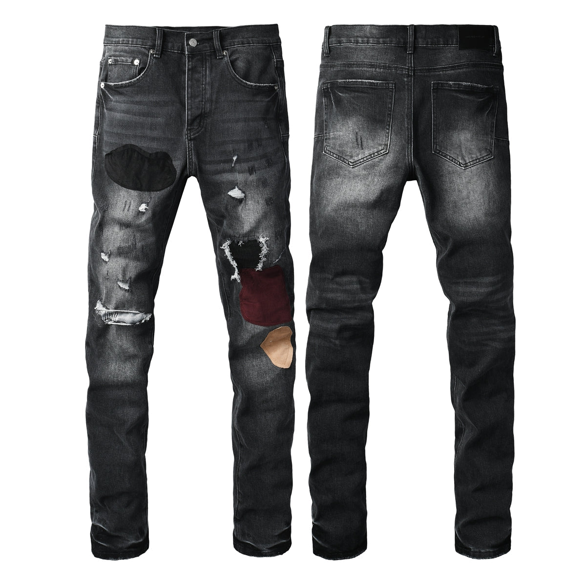 Purple Brand distressed jeans - back view