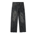 Star Pinch Wide-Leg Black Jeans - Back View