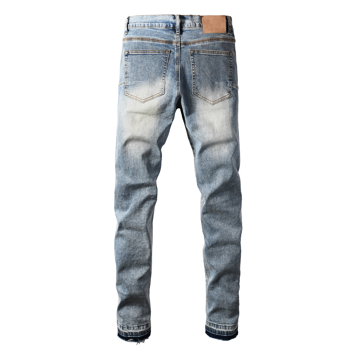 Crystal Cross Rhinestone Jeans - Crystal cross detail closeup