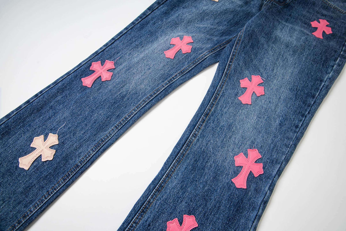 Chrome Hearts x Levi's Cross Patch Flare Jeans - Additional View