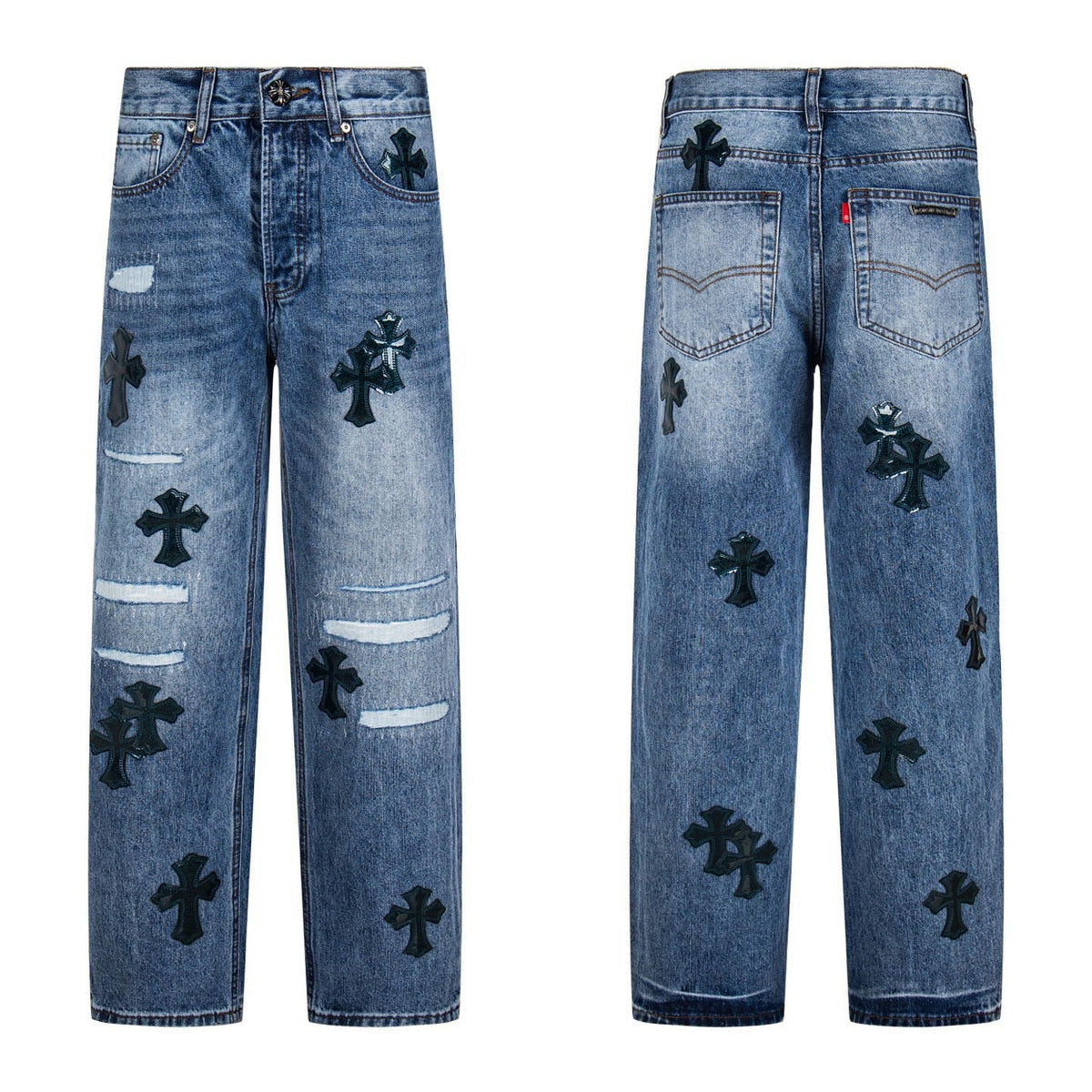 Chrome Hearts x Levi's Cross Patch Jeans - Front view