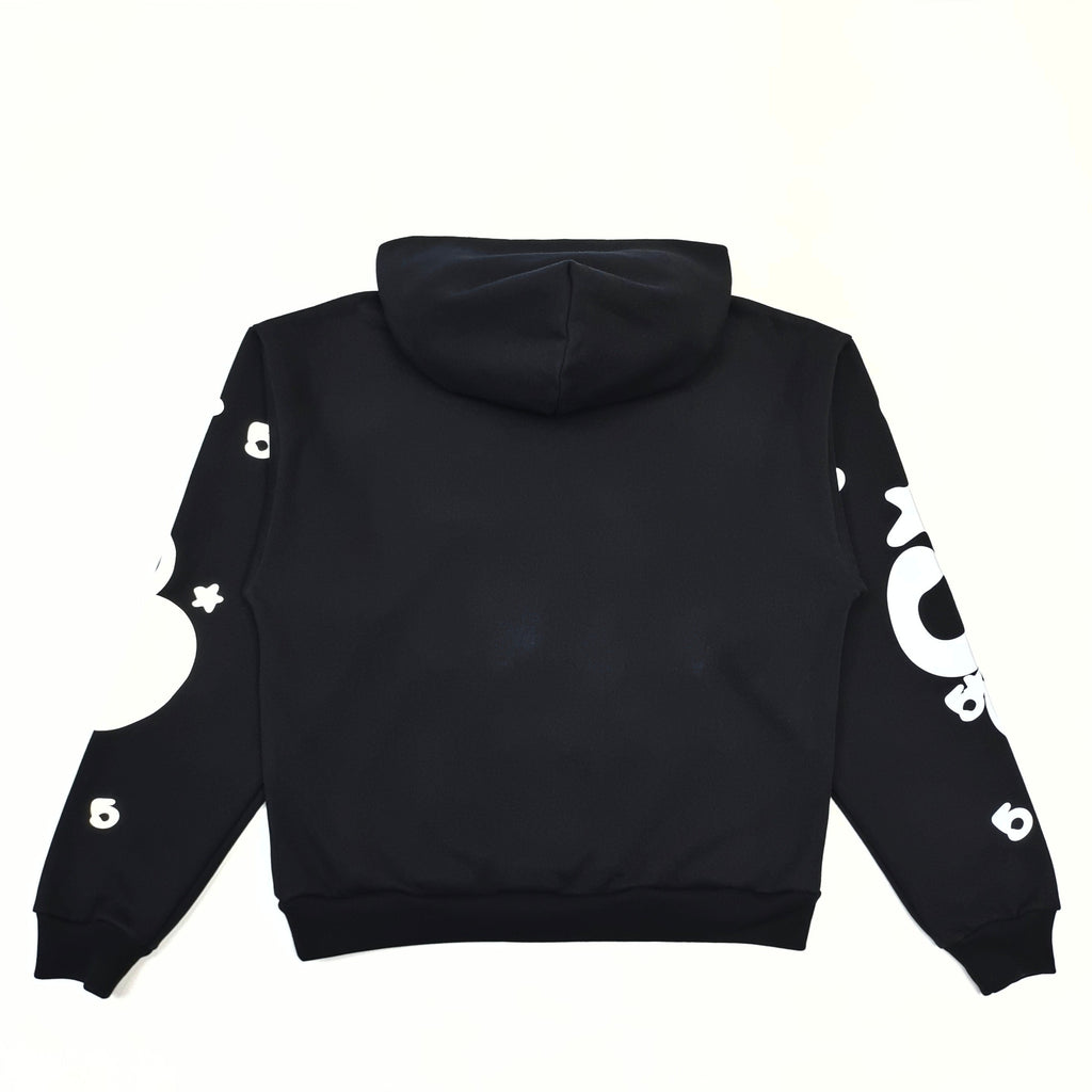 Sp5der Star Hoodie Black - Logo Detail