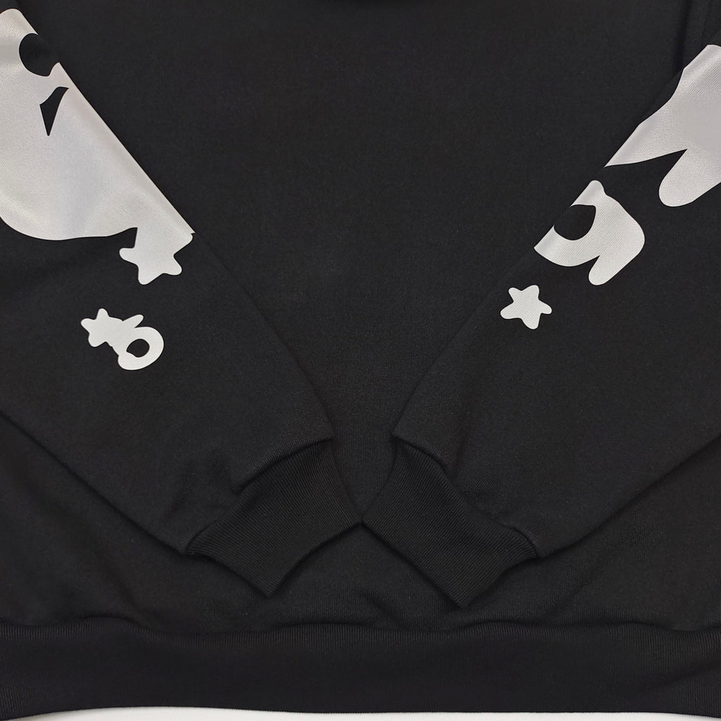 Sp5der Star Hoodie Black - Cuff Detail