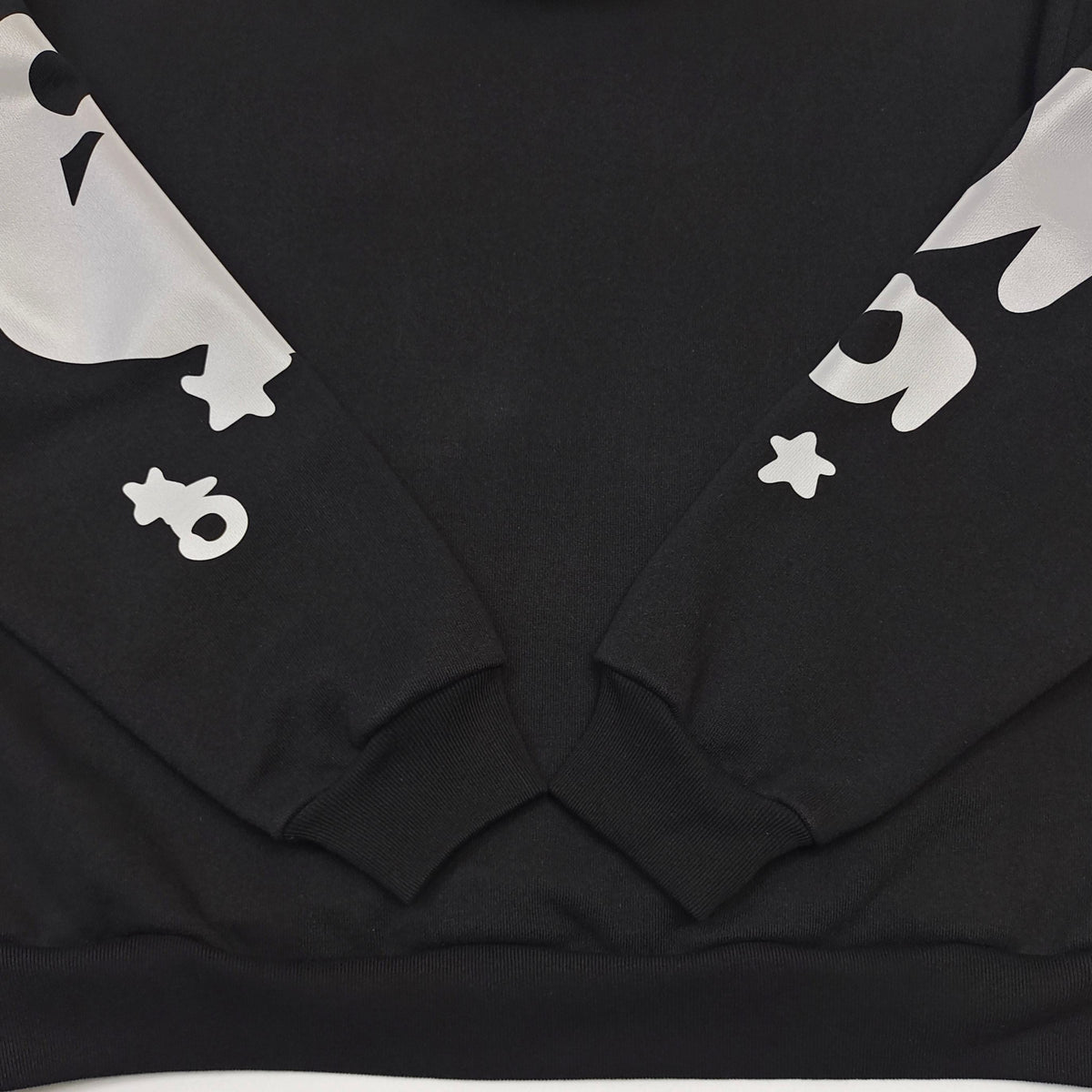 Sp5der Star Hoodie Black - Cuff Detail