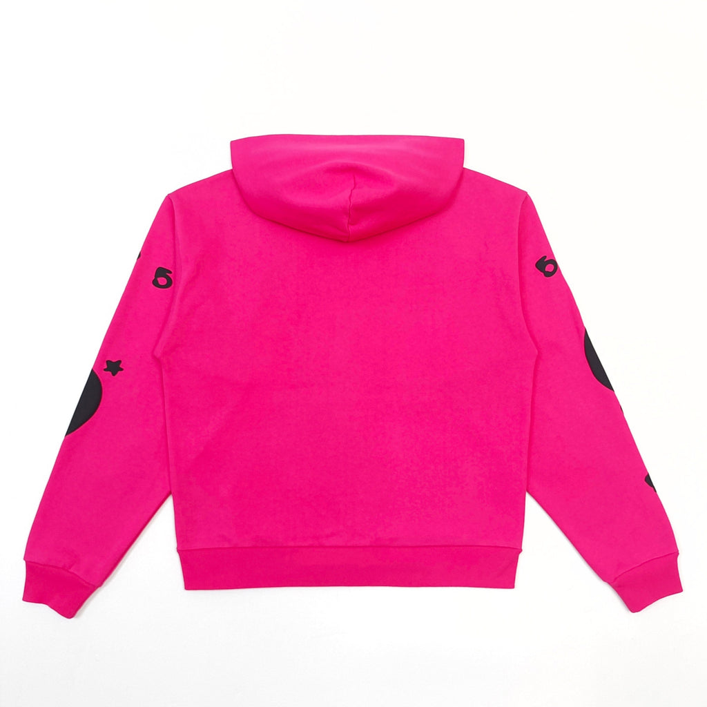 Sp5der Pink Star Zip-Up Hoodie - Back Detail