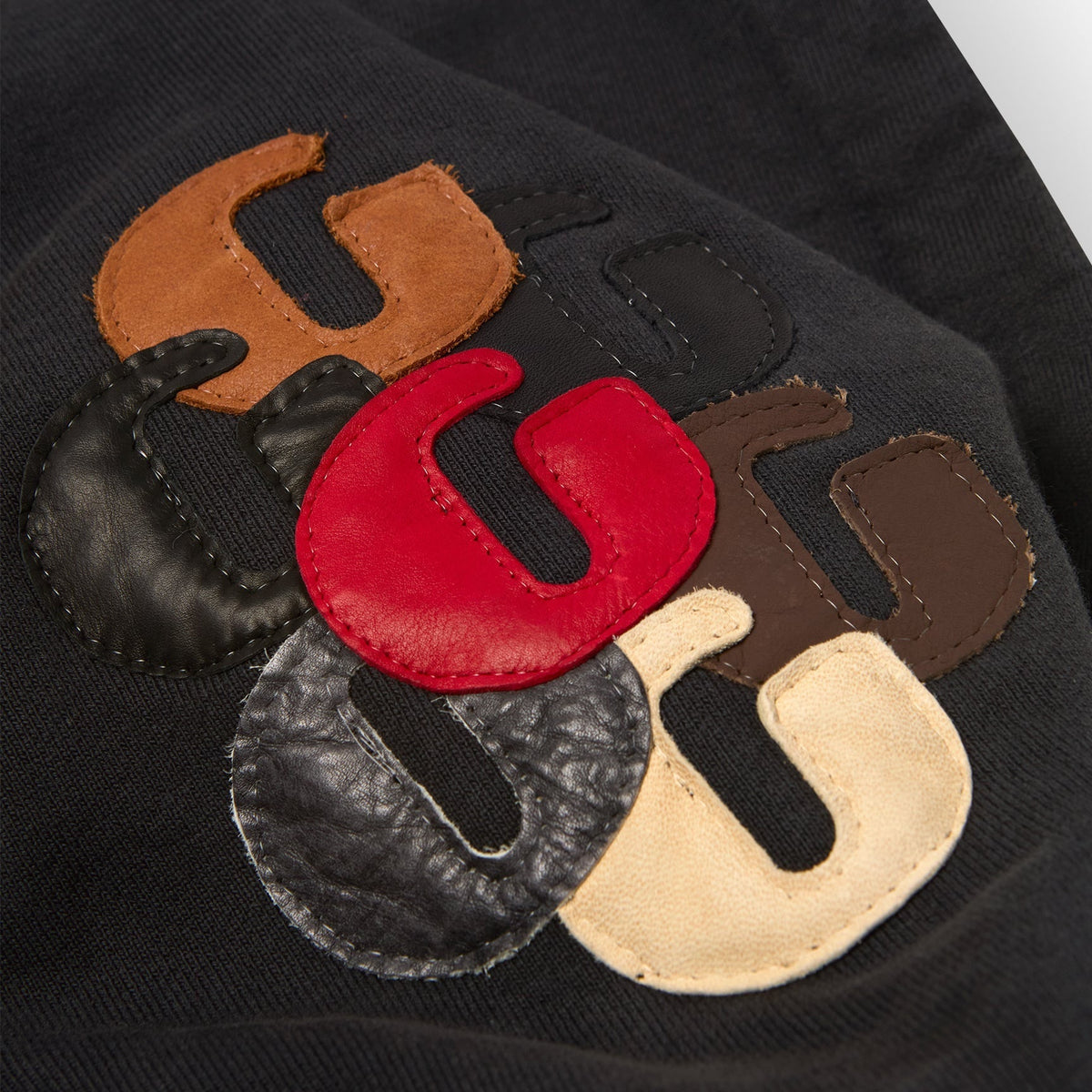 Gallery Dept. x Josué Thomas hoodie - leather patchwork appliqué detail