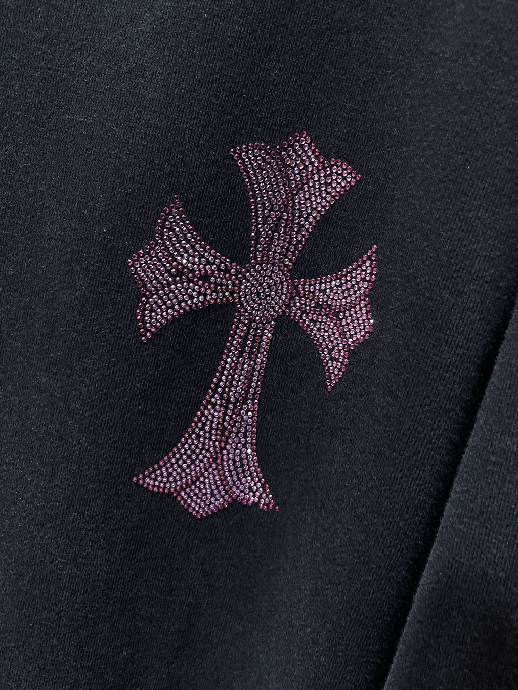 Chrome Hearts rhinestone cross graphic - back detail