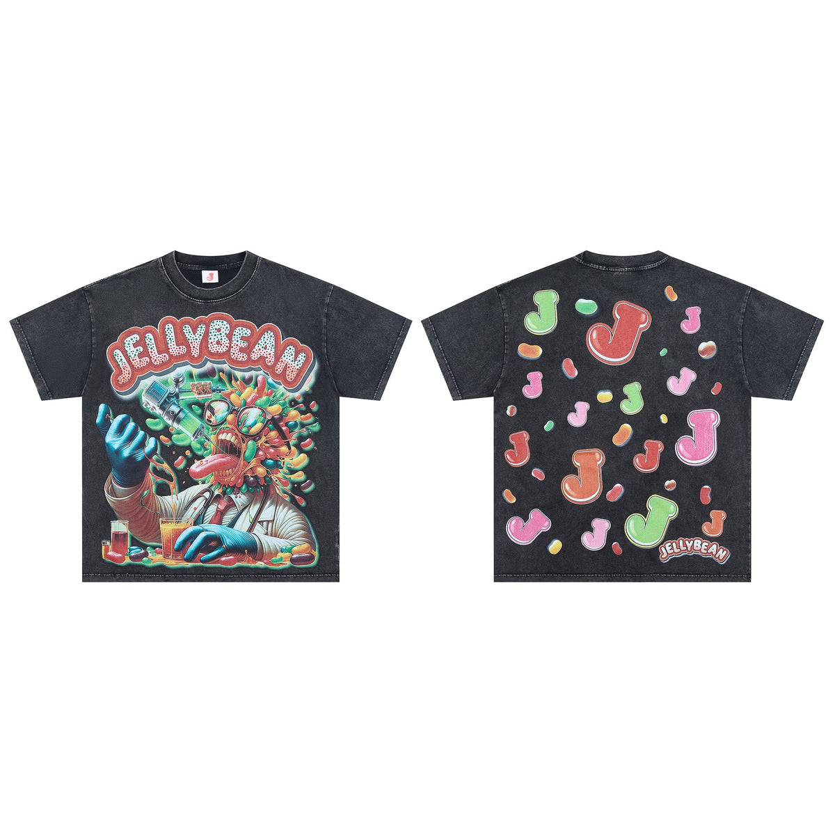 Jellybean Graphic Tee - back view with all-over J logo print