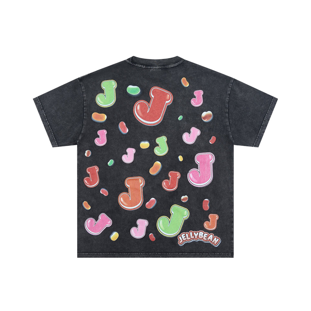 Jellybean Graphic Tee - front view with scientist graphic
