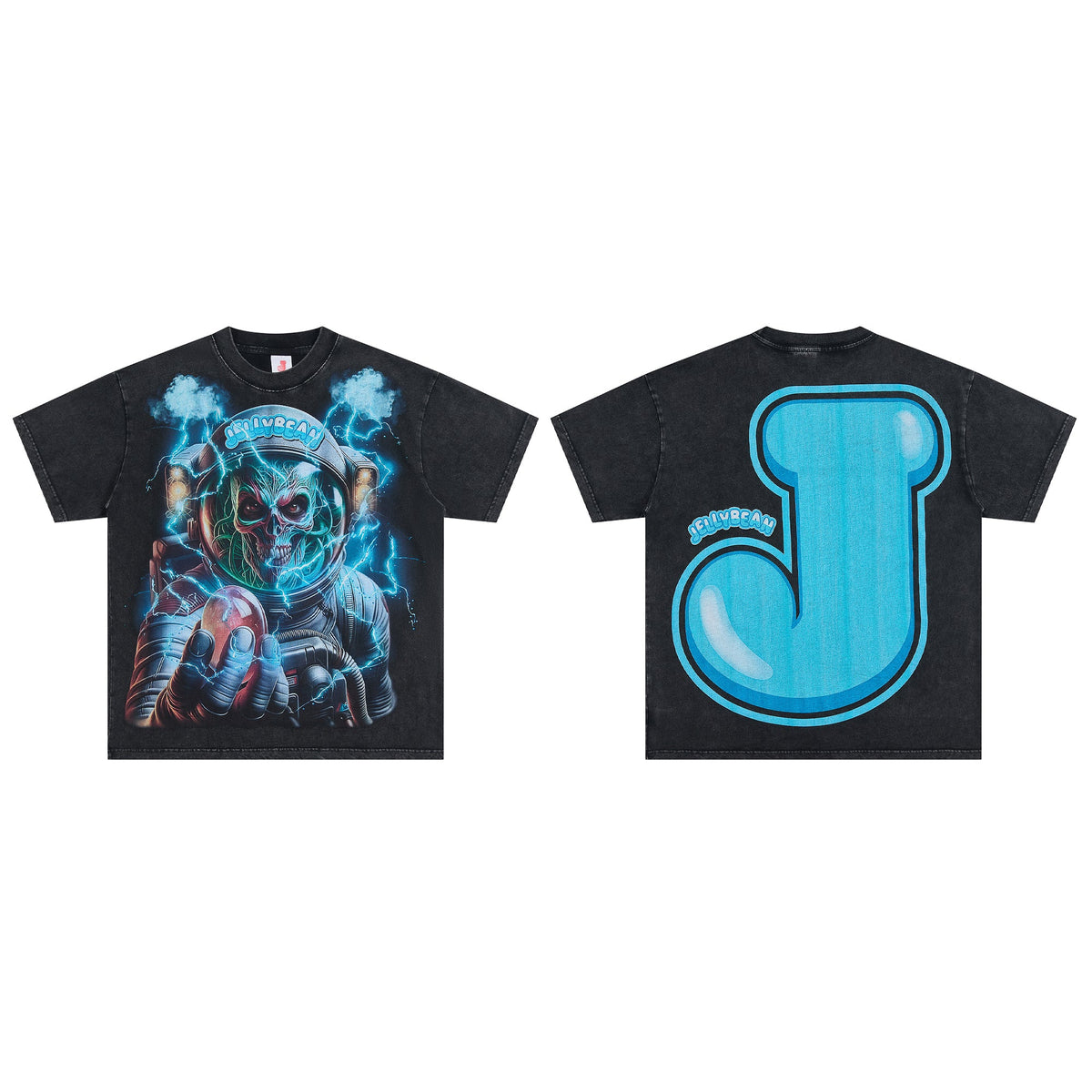 Jellybean Space Skull Tee – back J logo