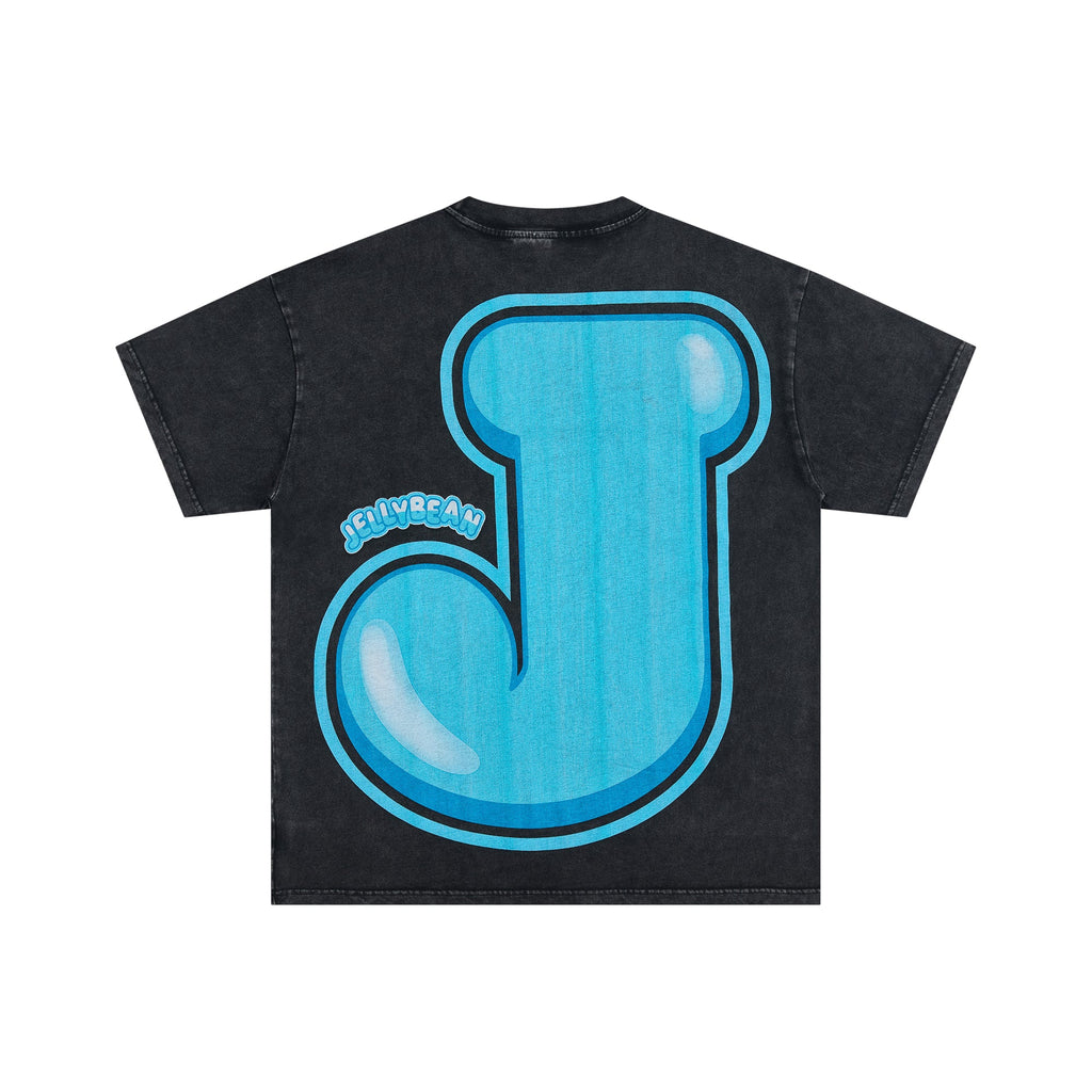 Jellybean Space Skull Tee – front graphic close-up