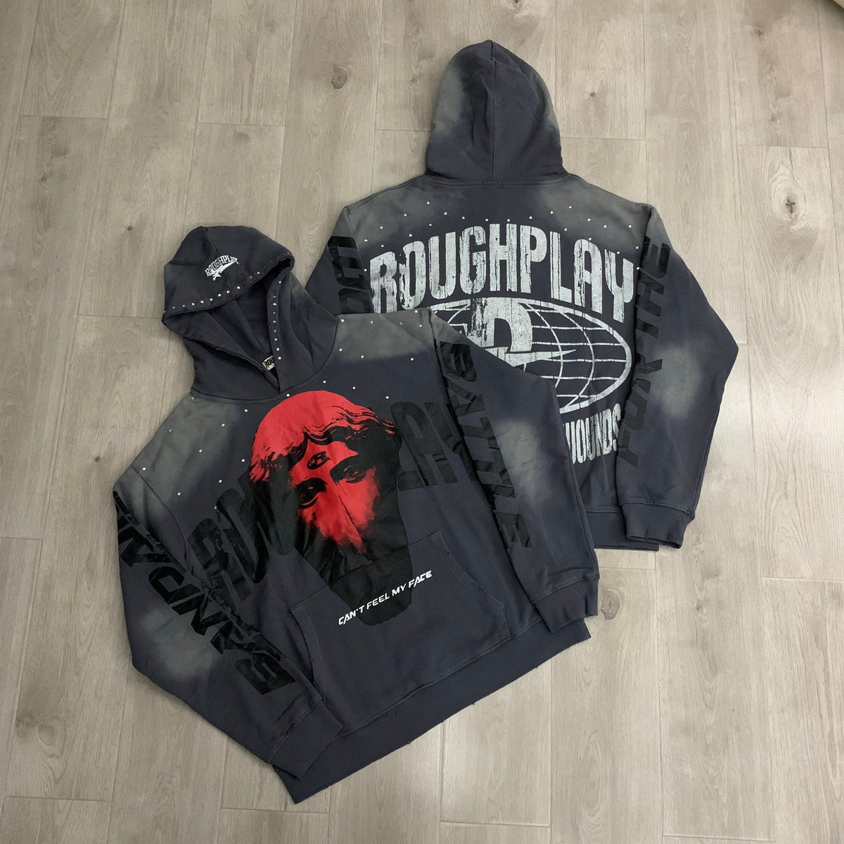 Roughplay Globe Hoodie - back graphic detail