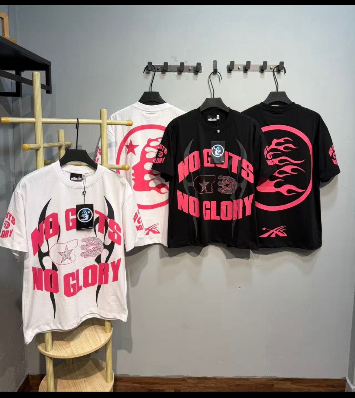 Hellstar No Guts No Glory T-Shirt - All colorways displayed