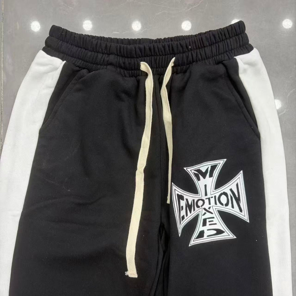 Mixed Emotion Side Stripe Sweatpants - hem detail