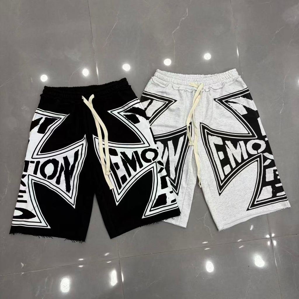 Emotion Cross Graphic Shorts