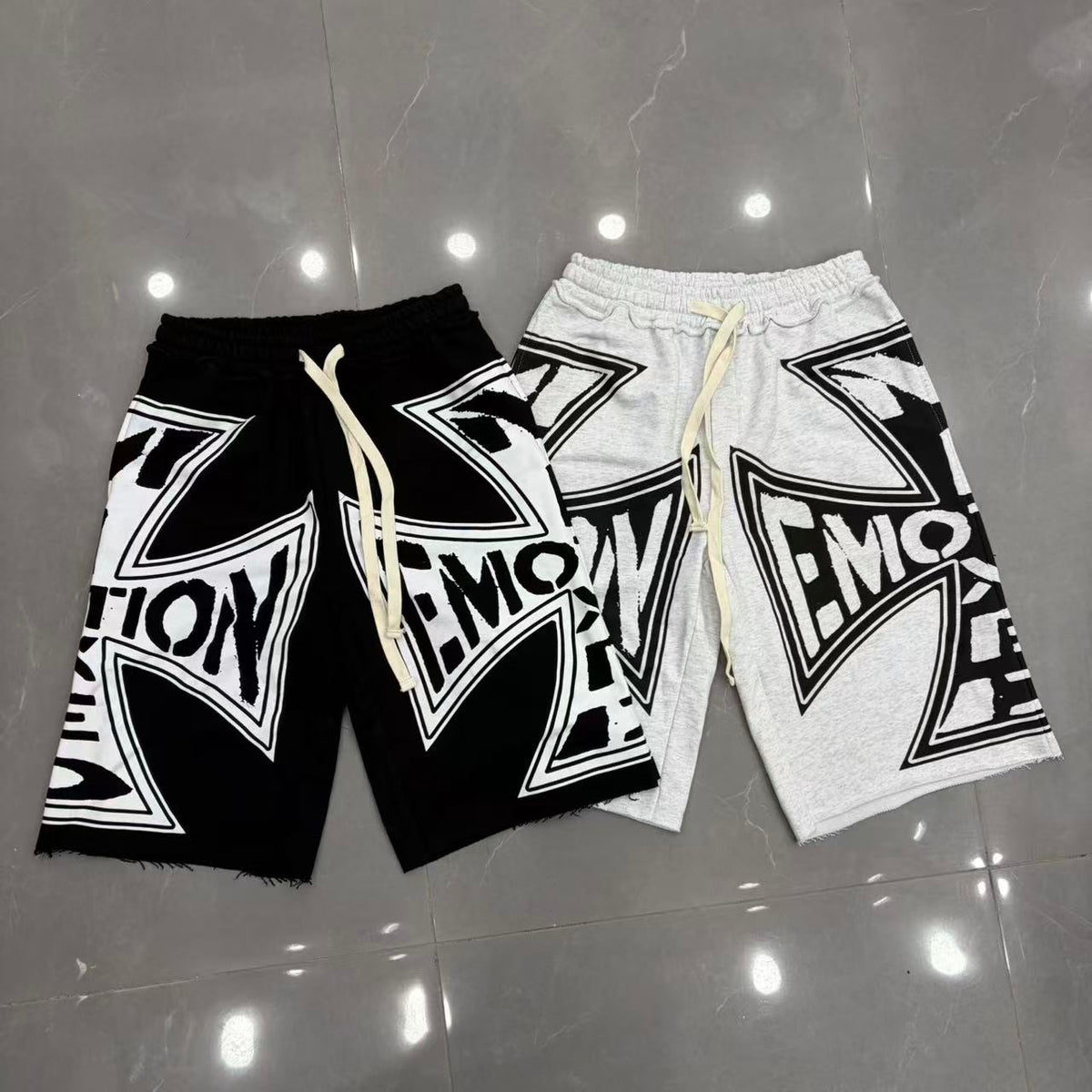 Emotion Cross Graphic Shorts