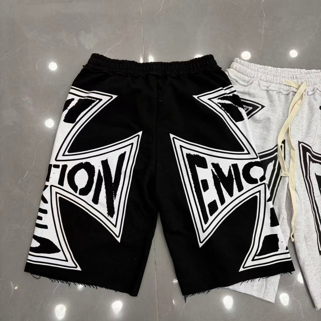 Emotion Cross Graphic Shorts