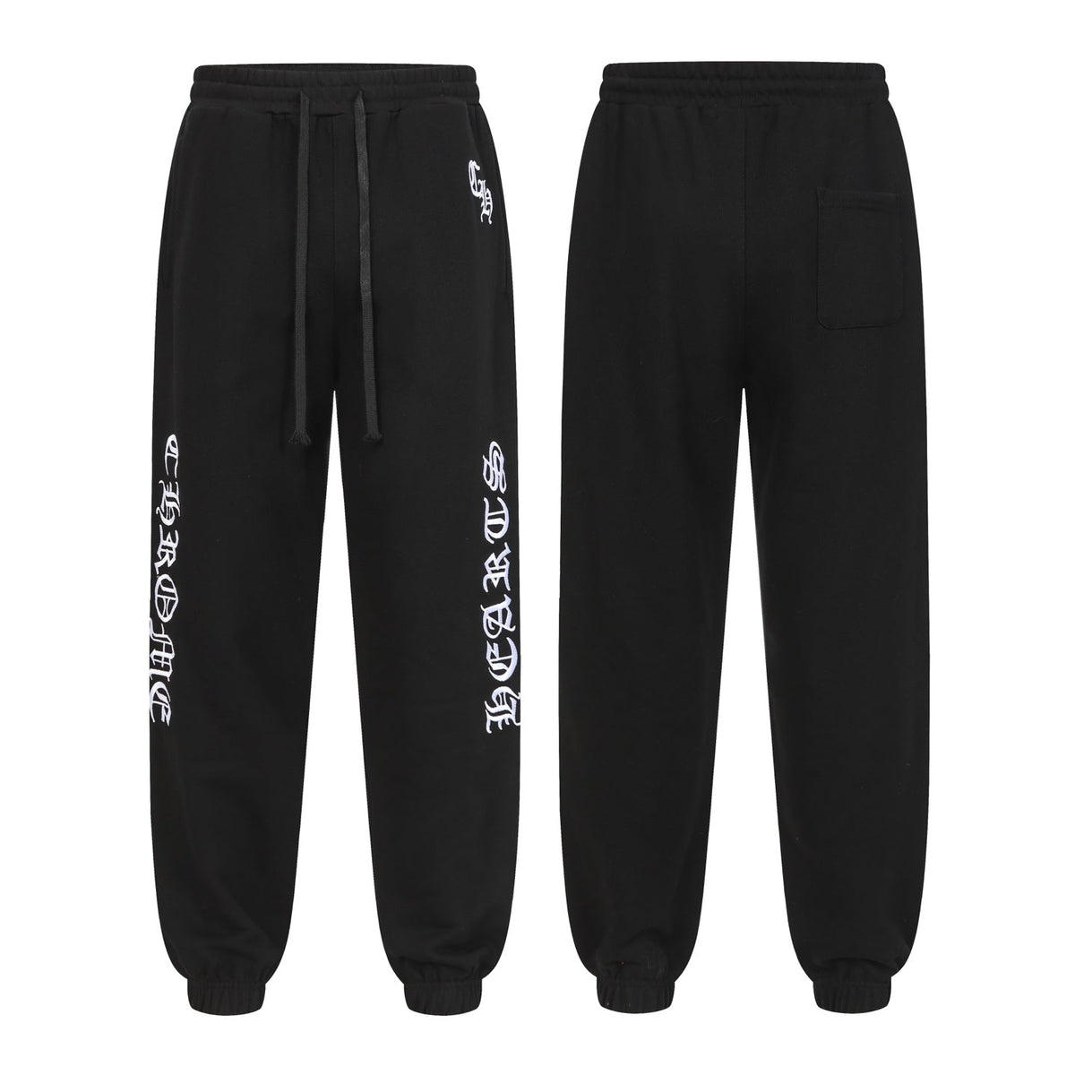 Chrome Hearts sweatpants front and back view
