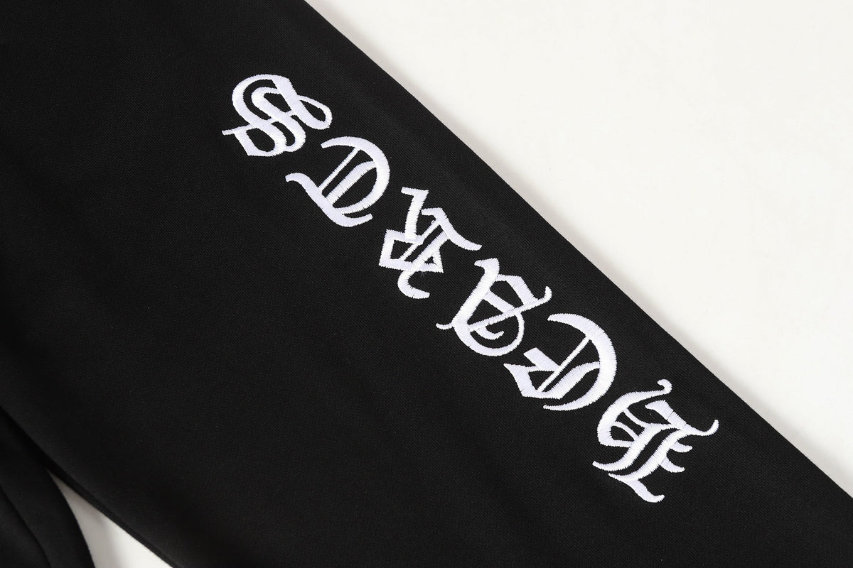 Chrome Hearts sweatpants close-up embroidery detail