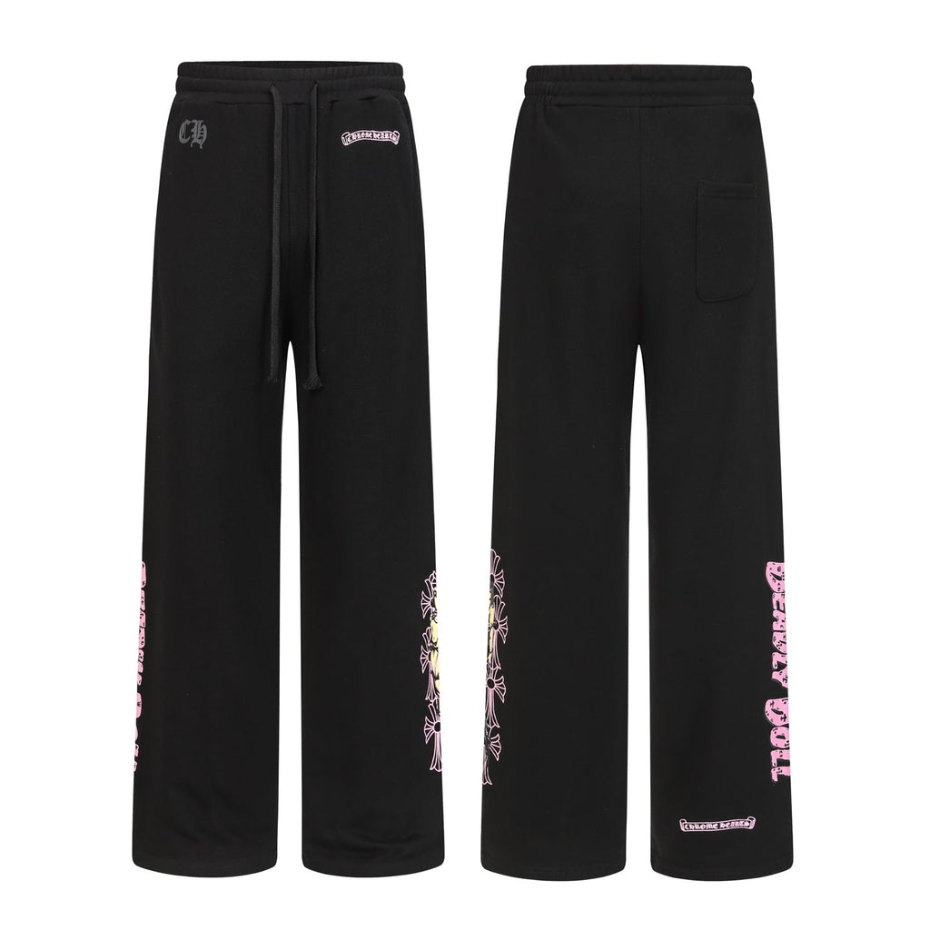 Chrome Hearts iridescent cross and anime figure graphic detail