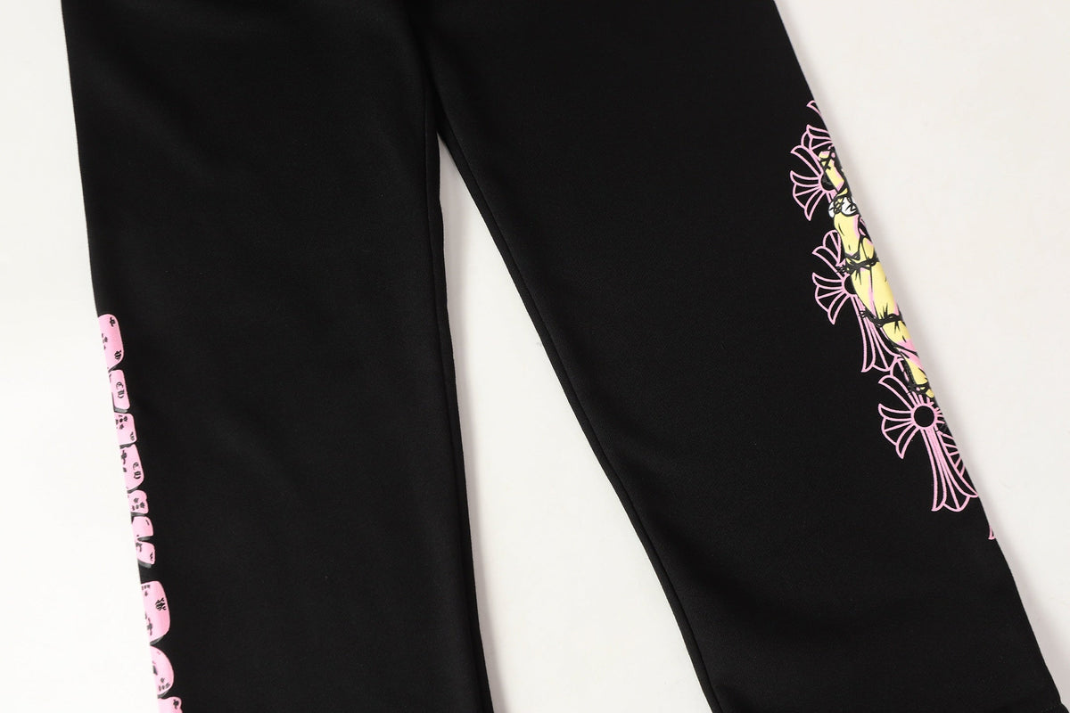 Chrome Hearts Deadly Doll sweatpants leg detail