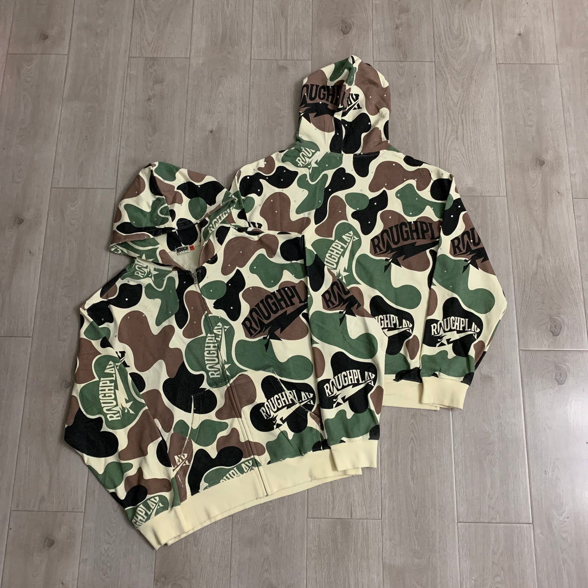 Rough Play Camo Full-Zip Hoodie - Front flat lay
