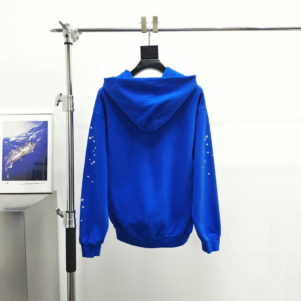 Sp5der New York Hoodie Blue - Back view
