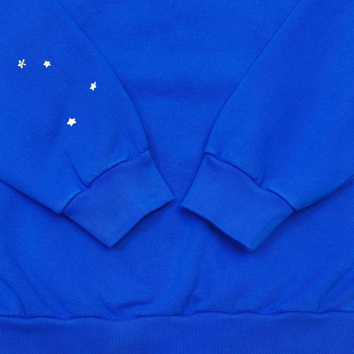 Sp5der New York Hoodie Blue - Sleeve star detail