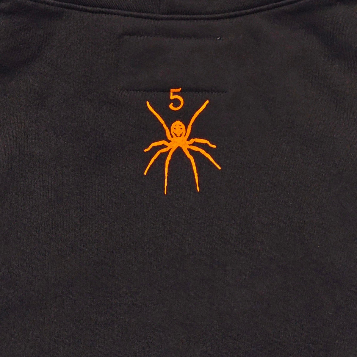Sp5der New York Hoodie Black - Spider logo chest detail