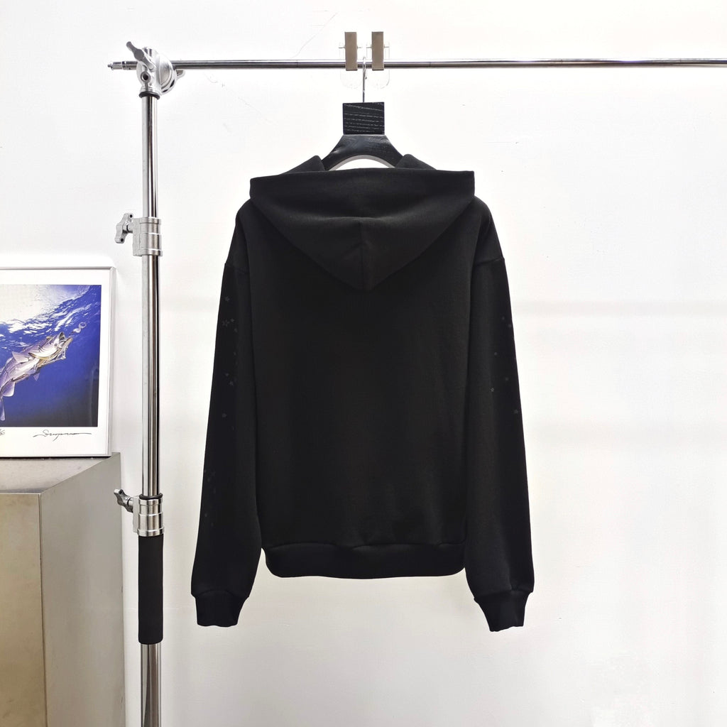Sp5der New York Hoodie Black - Back view