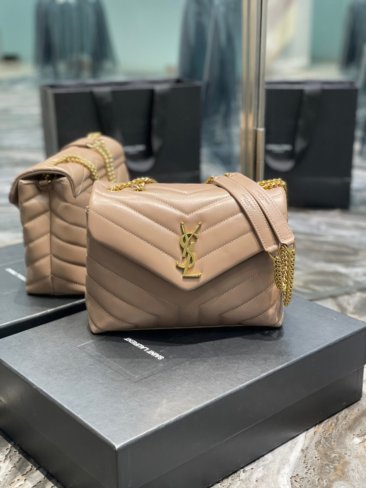 Saint Laurent LouLou Small Bag – Interior View with Zip Pocket