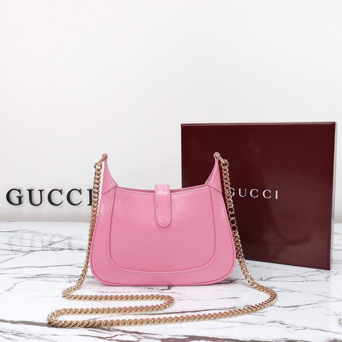 Gucci Jackie 1961 mini bag interior cream lining with flat pocket