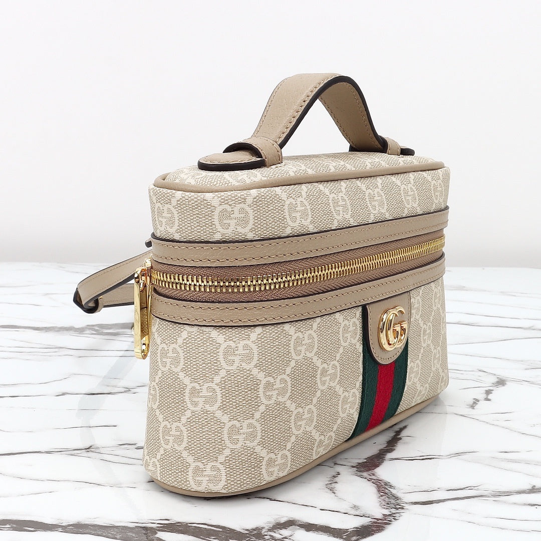 Gucci Ophidia mini bag side angle with Web stripe detail