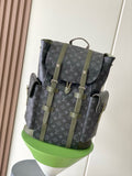 Louis Vuitton Christopher Backpack MM – Front View Monogram Eclipse with Khaki Trim