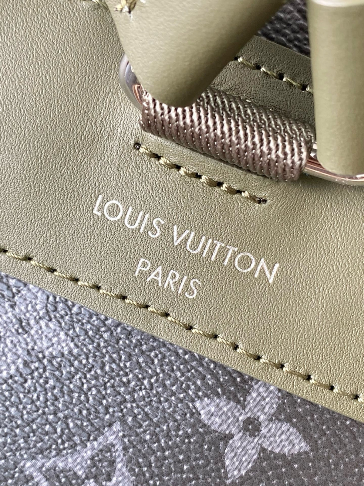 Louis Vuitton Christopher Backpack MM – Louis Vuitton Paris Leather Tab Close-Up