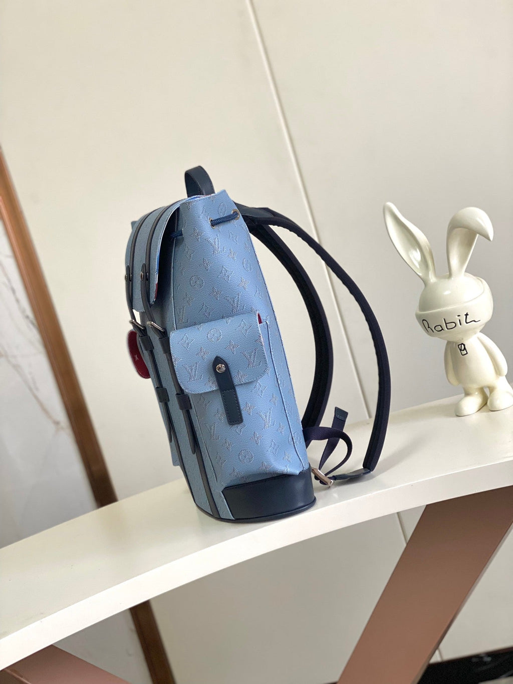 Louis Vuitton Christopher Backpack – Striped Red White Blue Interior