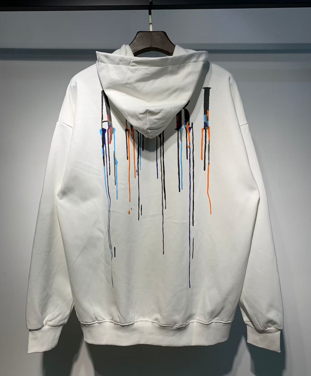 Amiri Paint Drip Hoodie – Black back solo view