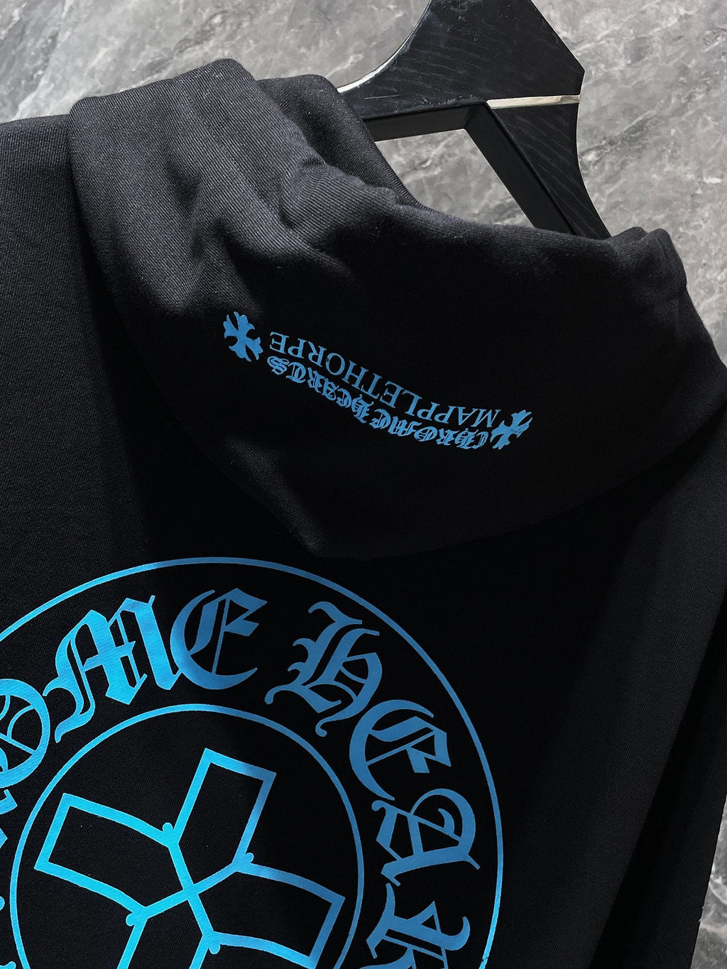 Chrome Hearts Mapplethorpe Hoodie - Back Graphic and Collab Text Detail
