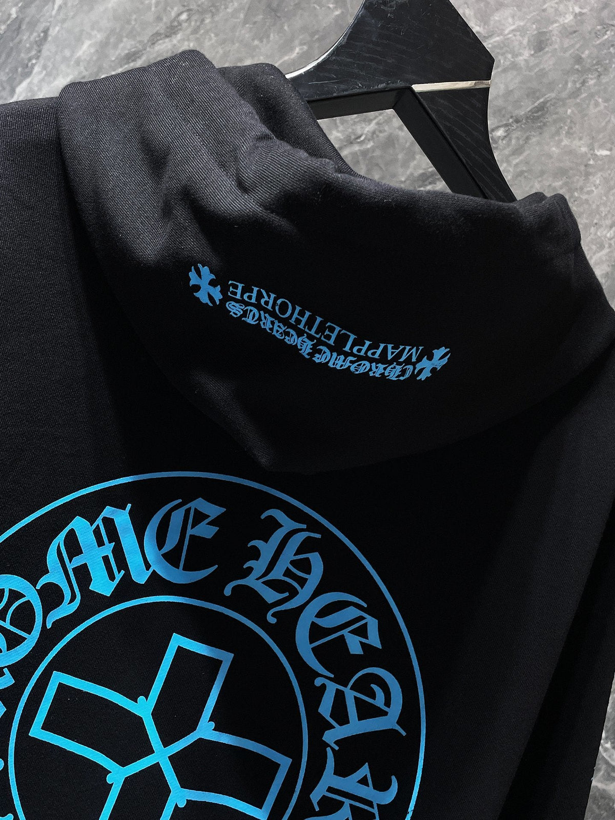 Chrome Hearts Mapplethorpe Hoodie - Back Graphic and Collab Text Detail