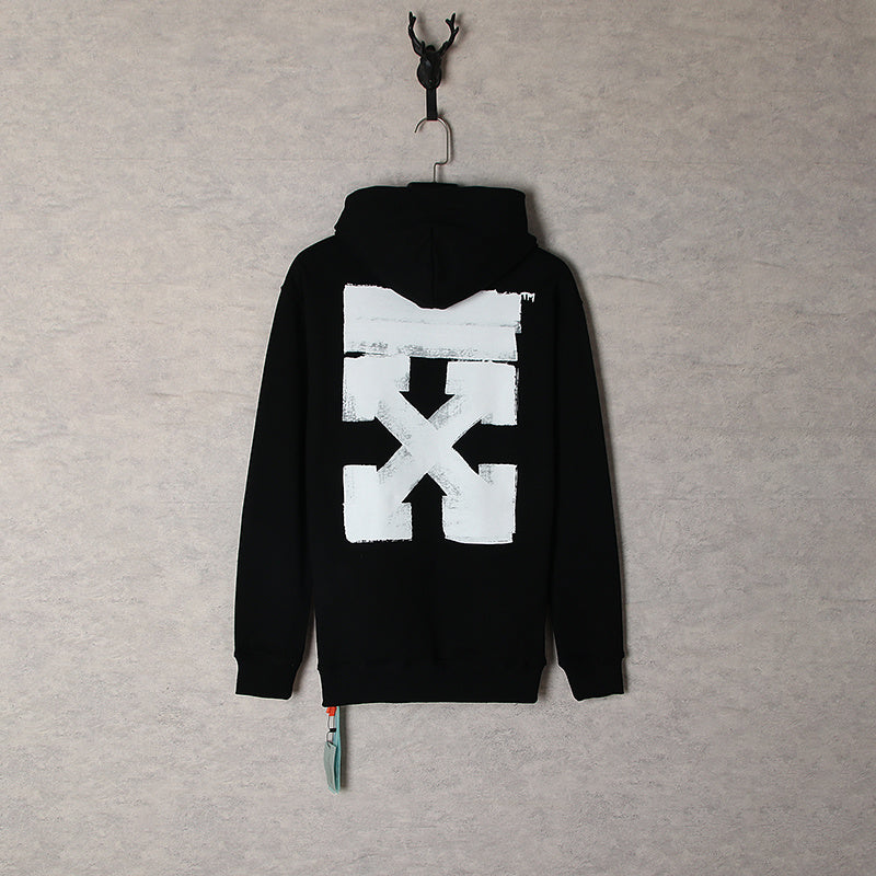 Off-White Brush Arrow Hoodie - Black Front