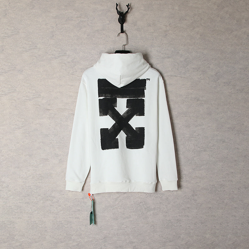 Off-White Brush Arrow Hoodie - Black Back