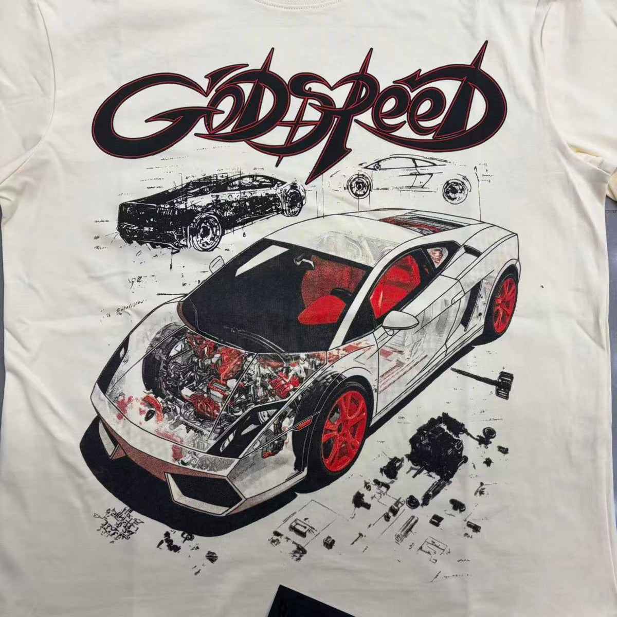 Godspeed Superrun Sunday Miami Tee - Front detail