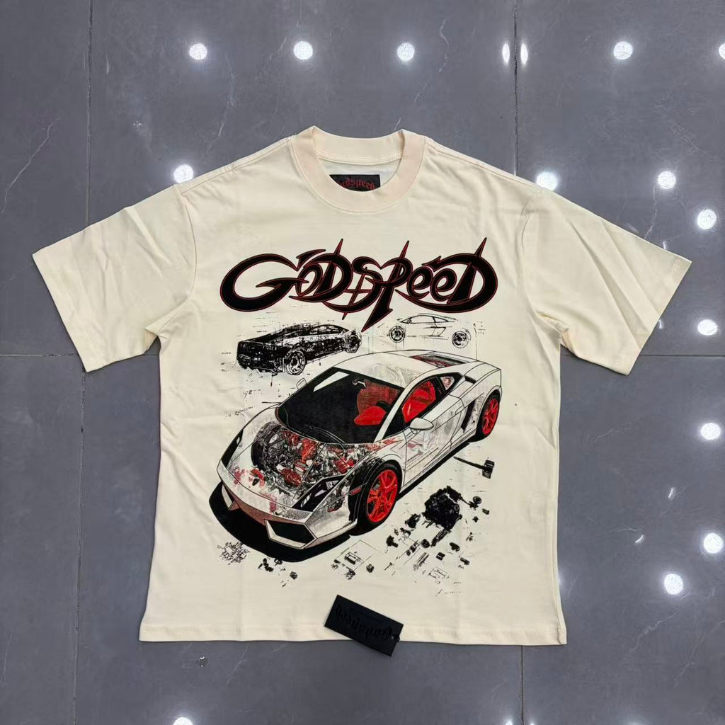 Godspeed Superrun Sunday Miami Tee - Front flat lay