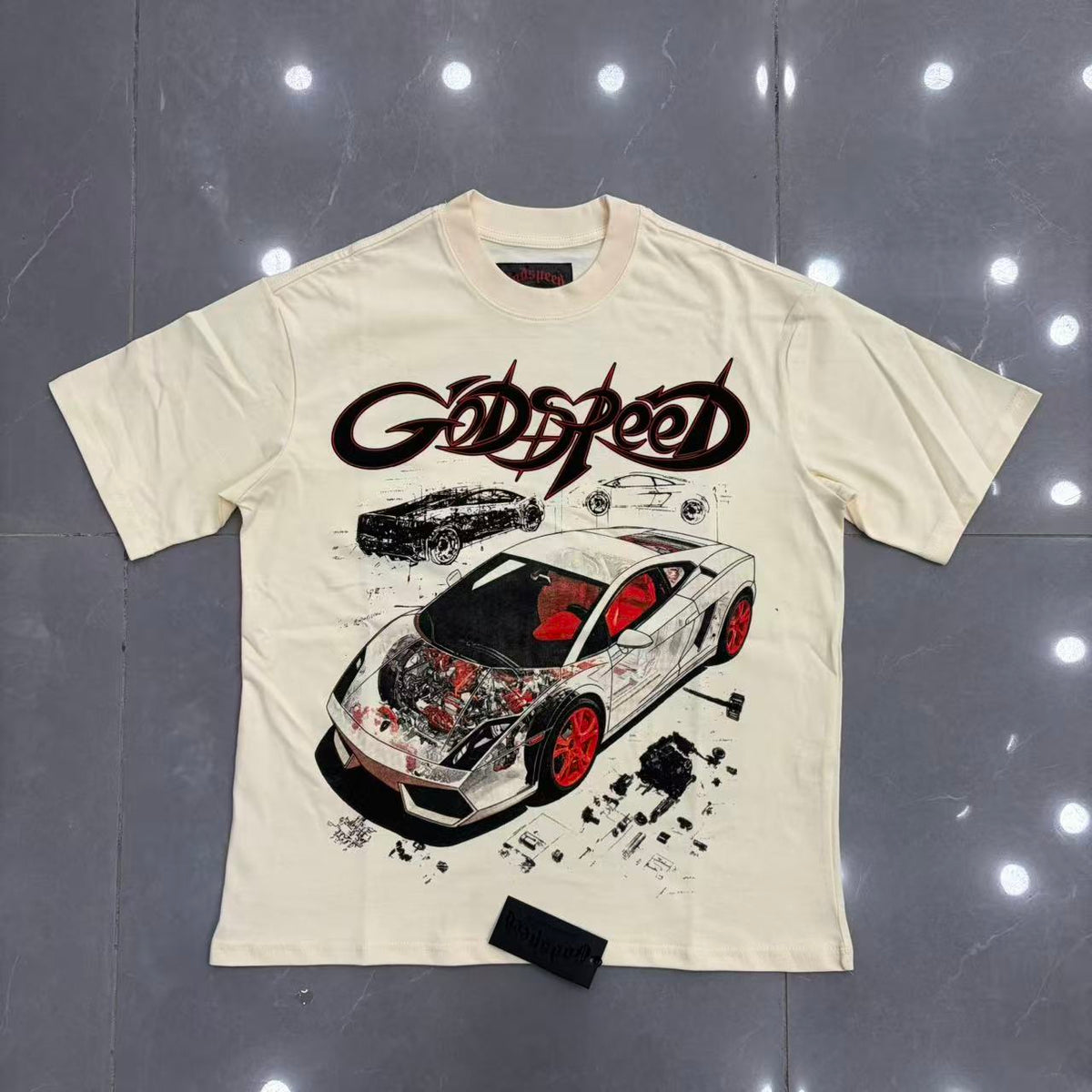 Godspeed Superrun Sunday Miami Tee - Front flat lay