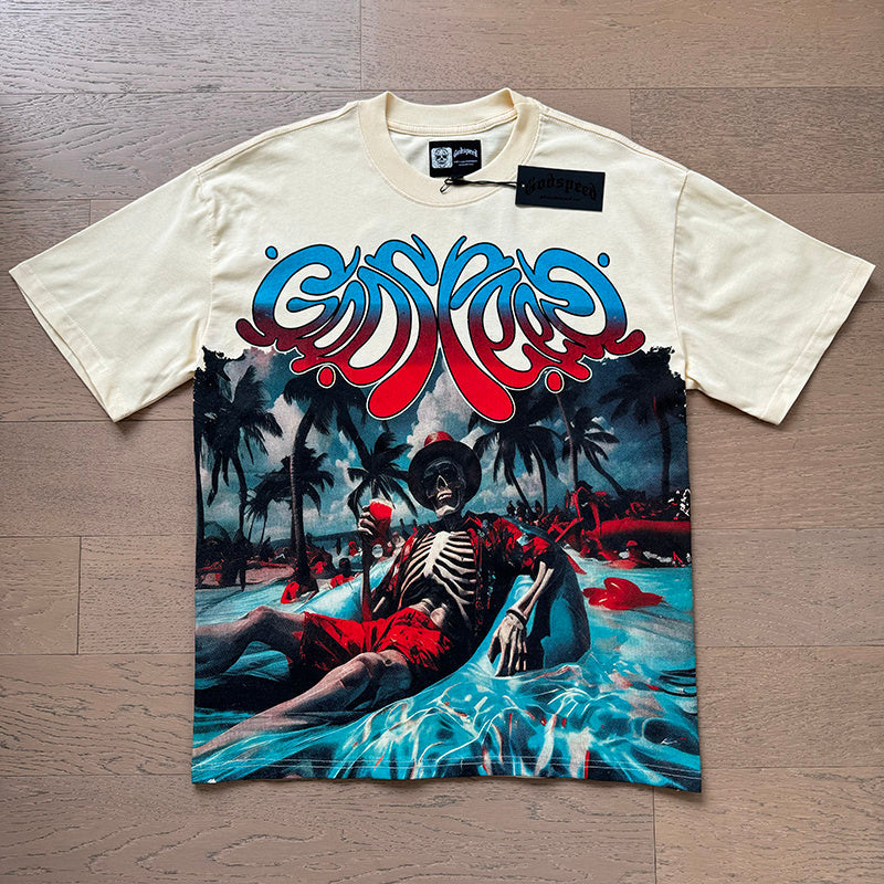 Godspeed Paradise Skeleton Tee - Front