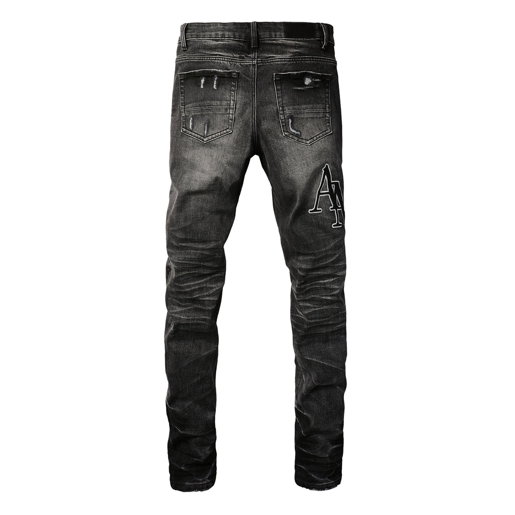 Amiri RH Monogram Distressed Jeans