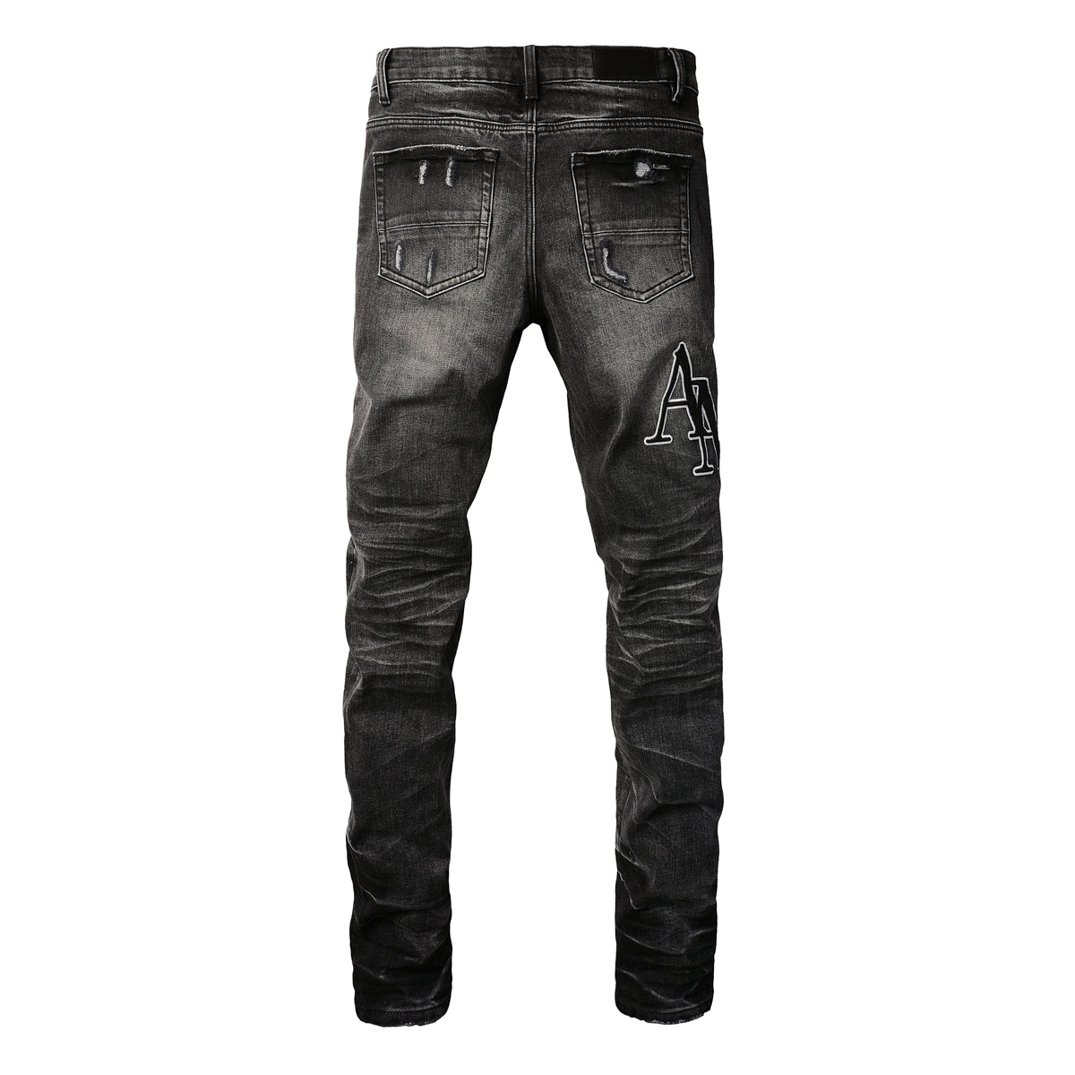 Amiri RH Monogram Distressed Jeans
