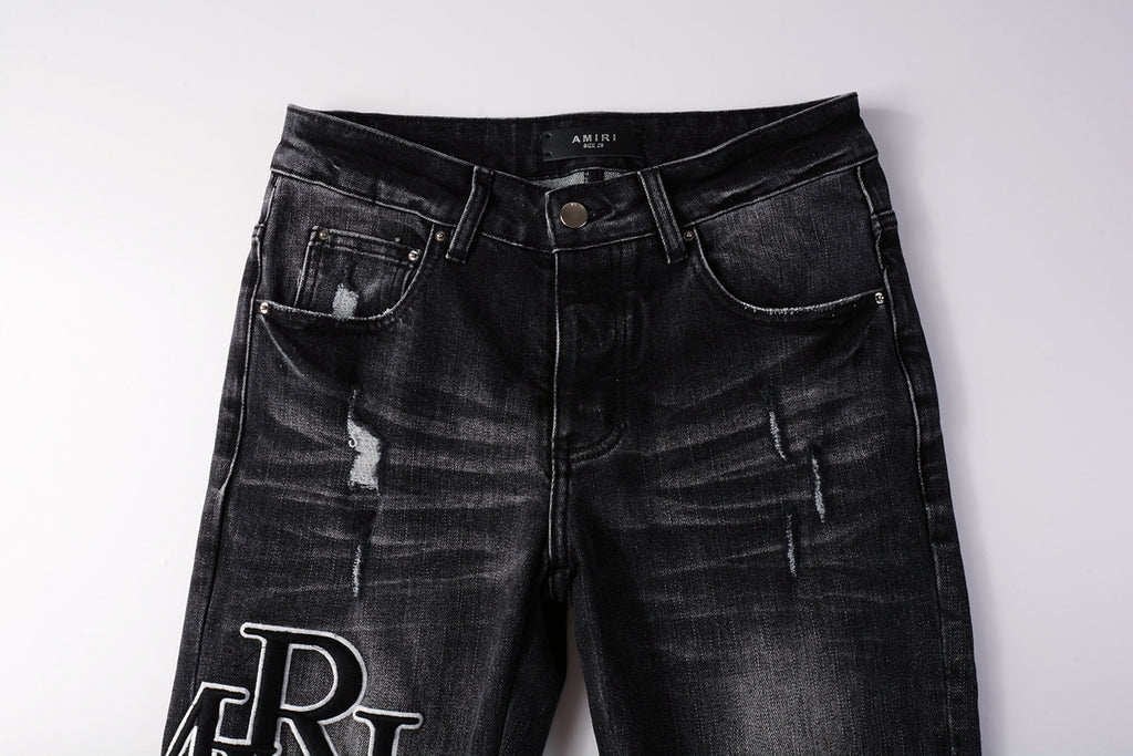 Amiri RH Monogram Distressed Jeans