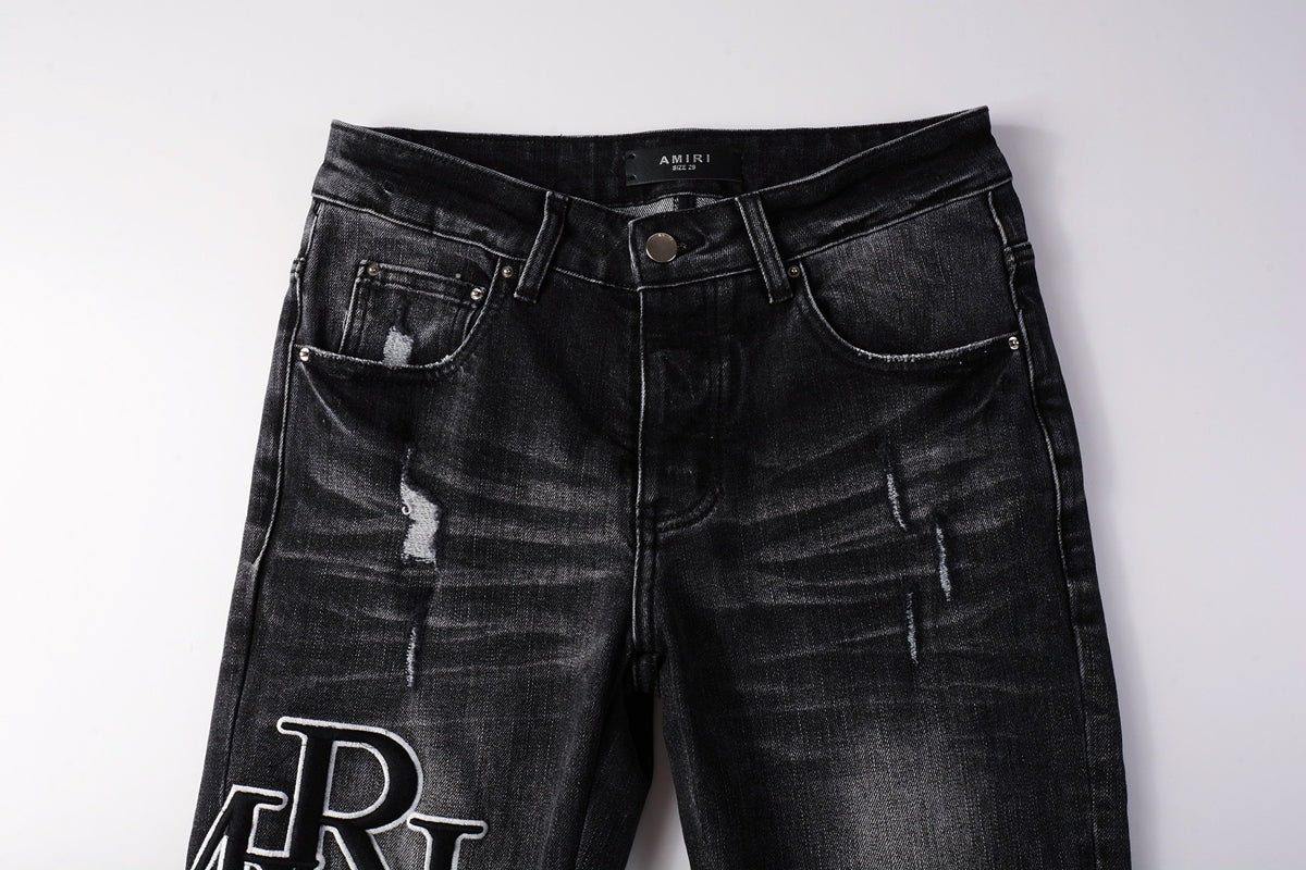 Amiri RH Monogram Distressed Jeans